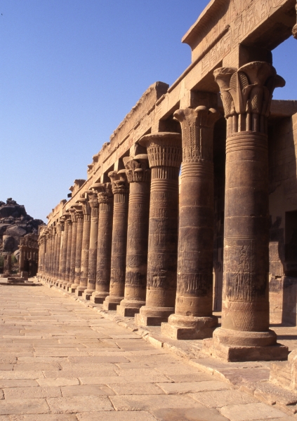 Temple of Philae columns-Aswan, Egypt