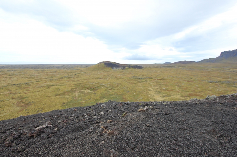 Crater viewed from Saxholl Crater, Snaefellsnes Peninsula (dig)-Iceland