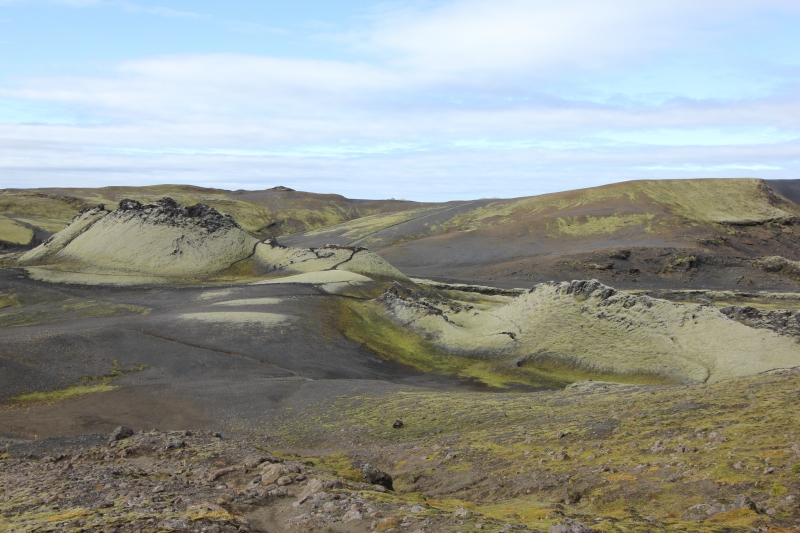 Lakagigar row of craters from Mt Laki 3 (dig)-Iceland