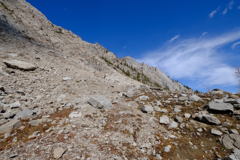 Pedley Pass rocky slope-British Columbia