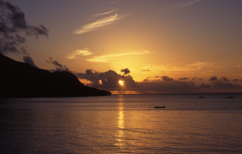 Sunset at Beau Vallon Beach-Mahe, Seychelles