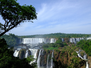 Iguazu Falls panoramic view from Brazil side