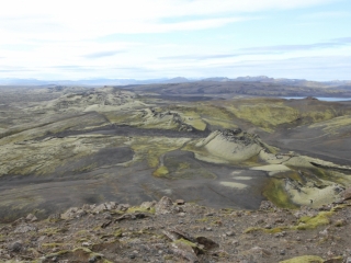 Lakagigar row of craters from Mt Laki 2 (dig)-Iceland