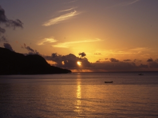 Sunset at Beau Vallon Beach-Mahe, Seychelles