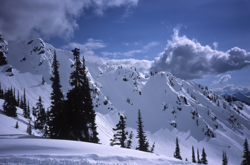 Great Northern Snow-Cat Skiing mountain scene-British Columbia