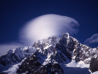 Courmayeur mountains & cloud-Italy