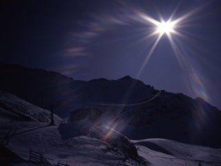 Sun ring by Cresta Youla-Courmayeur, Italy